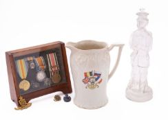 A WWII group of three to '33604 Pte H Stevens R.