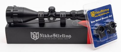 A Nikko Sterling 3-9x50 AO IR MD Mountmaster Side IR scope in associated box ,