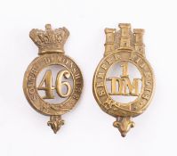 46th Regiment of Foot (South Devonshire) Glengarry badge with Queen's crown,