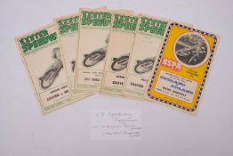 A collection of six Exeter speedway programmes,