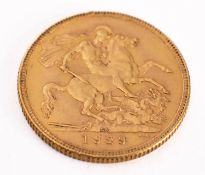 A George V sovereign 1929.