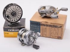 An Ambassaduer Silver Max 300 fly reel,