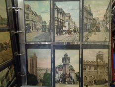 Ten albums of postcards, various subject matter, including an album of aviation and shipping cards,
