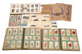 An album of Ogdens Guinea Gold cigarette cards, including Actors & Actresses,