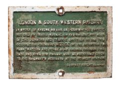A L&SWR cast iron sign 'Occupation Crossing Notice...