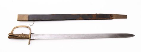 A 19th century Indian 1801 pattern 2nd Model Baker Sword Bayonet,