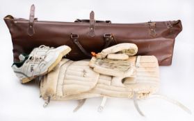 A pair of vintage Lillywhite Frowd cricket pads,