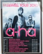 A stadium size concert poster for 'A-ha Farewell Tour 2010,