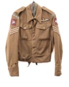 A WWII Glider Pilot Regiment Sargent's Battledress blouse, size.