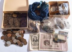 A collection of pre-1920 silver: including an 1899 halfcrown (approximately £2 face value)