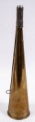 A brass and nickle-plated fog horn, 34cm high.