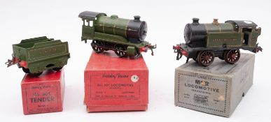 Two boxed Hornby O gauge clockwork tank locomotives,