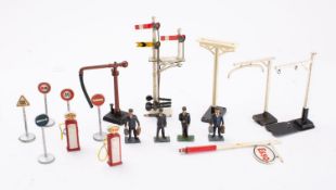 Hornby OO/HO gauge and similar scale. A collection of various signals and figures.
