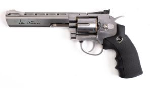 A Dan Wesson .177 calibre CO2 air pistol revolver: serial number ' 14M52712' 6 inch barrel with .