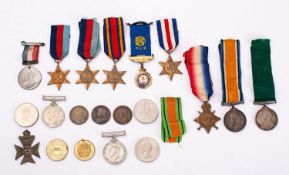 A WWI trio to '1799 M D Freeman AB RNVR': 1914-15 Star, War Medal and Royal Navy LSGC Medal,