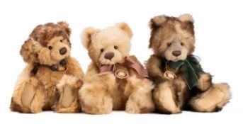A group of three Charlie Bears after Isabelle Lee, comprising 'Bradley',