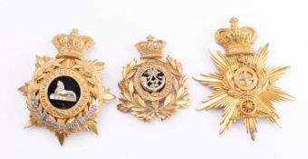 A reproduction Victorian pattern Lincolnshire Regiment Helmet plate,