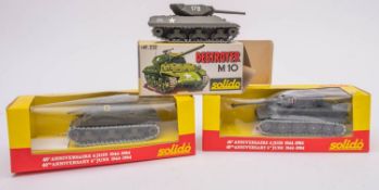 A boxed group of three Solido Tanks, comprising No.