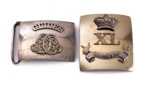 A Victorian Officer's cross belt plate,