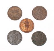 Two 1791 'Let Glasgow Flourish' tokens,