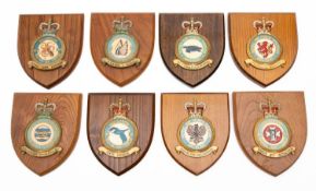 A collection of eight RAF station and squadron plaques dating between 1950 to 1970,