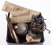 A collection of miscellaneous railwayana, including two line indicator dial (cases missing),