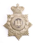 3rd (Exeter) Devonshire Volunteer Brigade Victorian other ranks helmet plate circa 1885-1901.