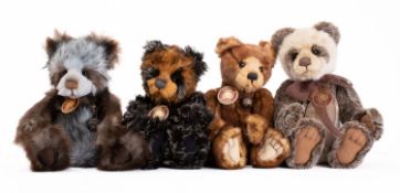A group of four Charlie Bears after Isabelle Lee, comprising ''Huey', 'Chrissie',