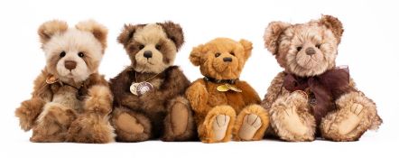 A group of four Charlie Bears after Isabelle Lee comprising 'Jeremy', 'Naomi',