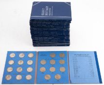 Twenty Four Whitman folders some complete from halfcrowns to sixpences,