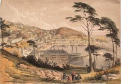 British School (early 19th century) Northernhay, Exeter lithograph in colours; 19.