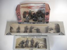 Timpo Set No 910 U.S. Army, four plastic figures, Set No 916 U.S.
