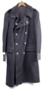 An Exeter Corporation Transport black wool overcoat, maker Biggs, Jones & Gibson Ltd,