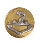 An 18th century brass waist or pouch belt clasp,