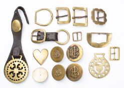 A small group of various horse brasses.