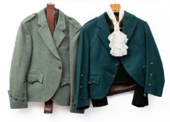 A set of Highland dress with Ancient Macgregor tartan, comprising kilt, Prince Charlie Jacket,