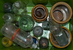 A collection of early to mid 20th century photography developing bottles and other similar bottles