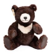 A Steiff Limited edition 'Moon' Teddy bear, dark brown and white plush, plastic eyes,