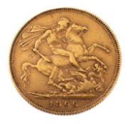A Victorian sovereign 1900 .