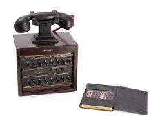 A mid 20th century Dictograph Telephone System with Bakelite handset ,