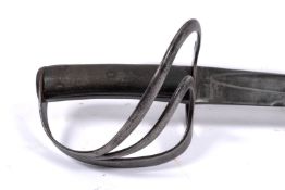 A British 1853 pattern Cavalry Trooper's sword the slightly curved single-edged blade stamped with