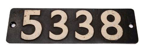 A cast iron smoke boxplate '5338': 15 x 50.5cm.