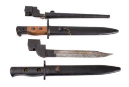 Four various British bayonets including a No.