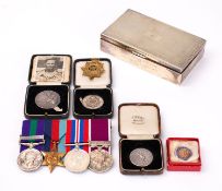 A WWII group of four to '6285296 Pte J Swaine.