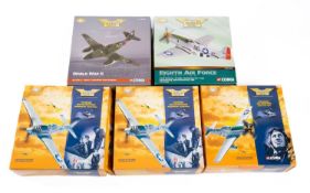 Corgi Aviation Archive/Flying Aces, a boxed group of five 1/72nd scale aircraft,