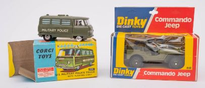 A Corgi US Military Police Truck with flashing light No. 355.