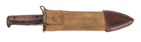 A WWI period US Model 10910/17 Machine Gunner's Bolo Knife,