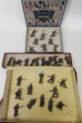 Herald Model Soldiers, Set Khaki Infantrymen, boxed, together with Timpo U.S.A.