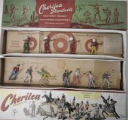Cherliea Western action Series W/25, three Indians with working wire bows,