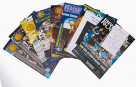 A collection of Exeter Chiefs programmes;